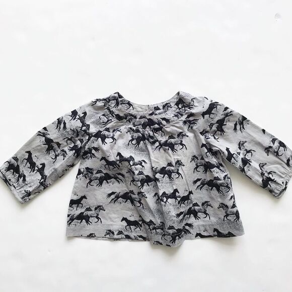 GAP Other - Babygap horse print blouse EUC 12-18 months